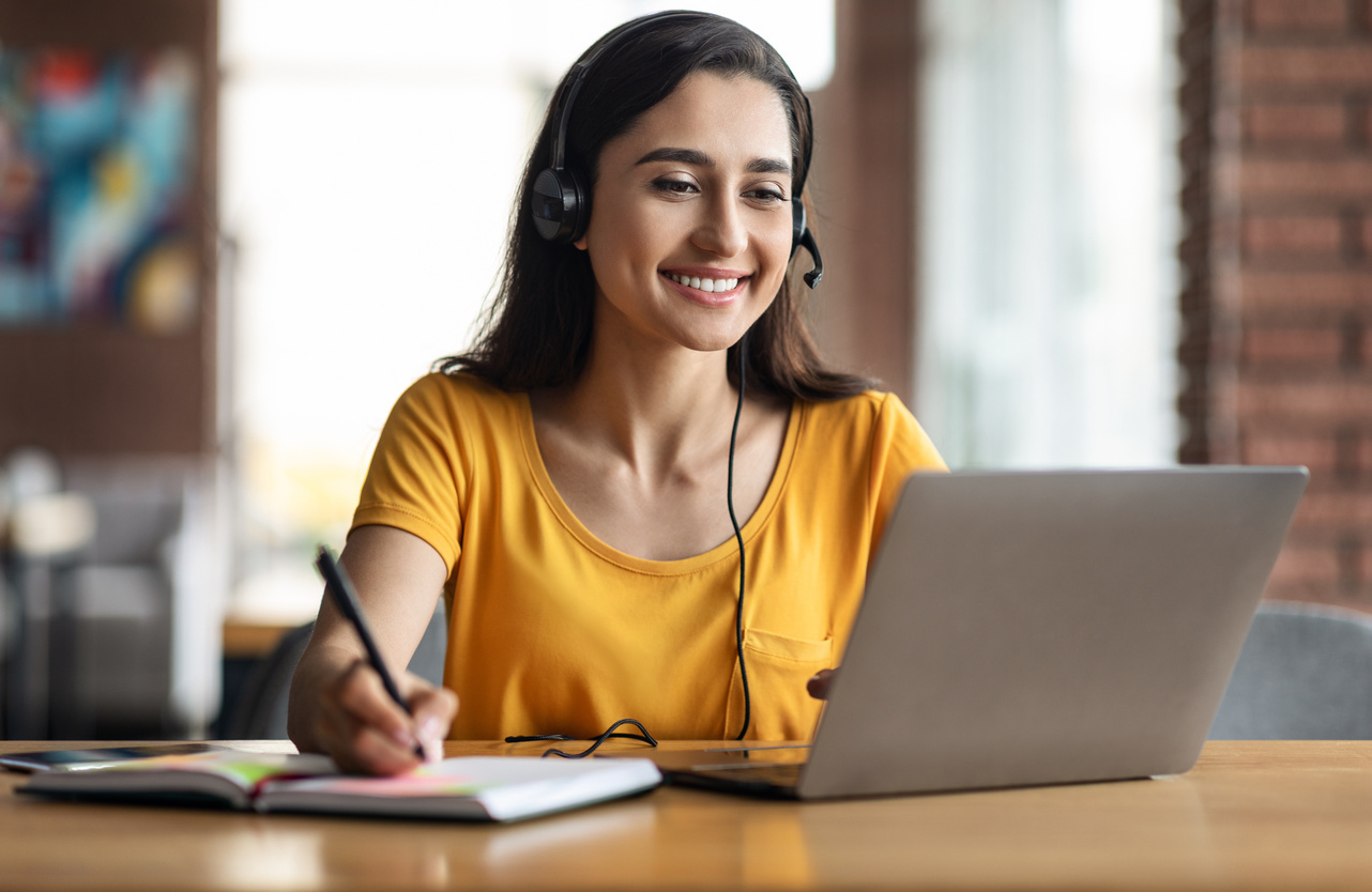 Student attending an iYou Global online class
