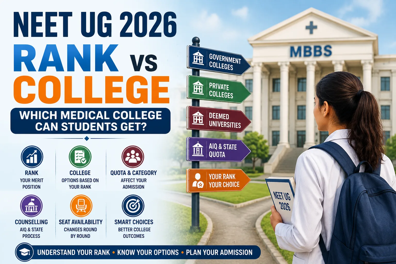 NEET UG 2026 Rank vs College: Which Medical College Can Students Get?