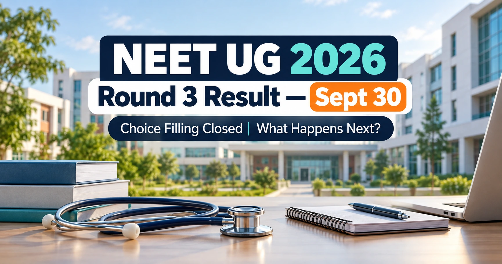 NEET UG 2026 Round 3 Choice Filling Closed: Seat Allotment Result on September 30 — What Happens Next?